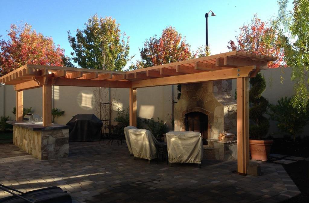 Arbor, Outdoor Kitchen and Fireplace San Ramon