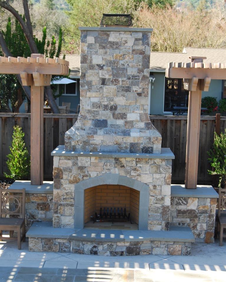 outdoor fireplace